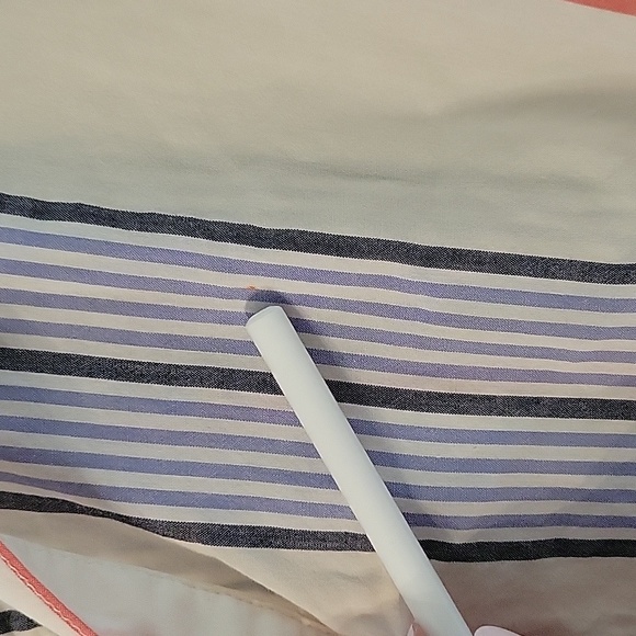 Striped Tie-front Blouse - Picture 7 of 7